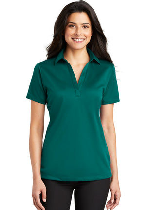 Port Authority® Women's Silk Touch™ Performance Polo. L540 - Teal Green | Port Authority