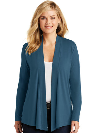 Port Authority® Women's Concept Open Cardigan. L5430 - Dusty Blue | Port Authority