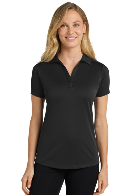 Port Authority® Women's Diamond Jacquard Polo. L569 - Black | Port Authority