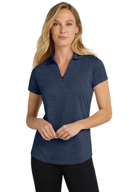Port Authority® Women's Digi Heather Performance Polo. L574 - Dress Blue Navy | Port Authority