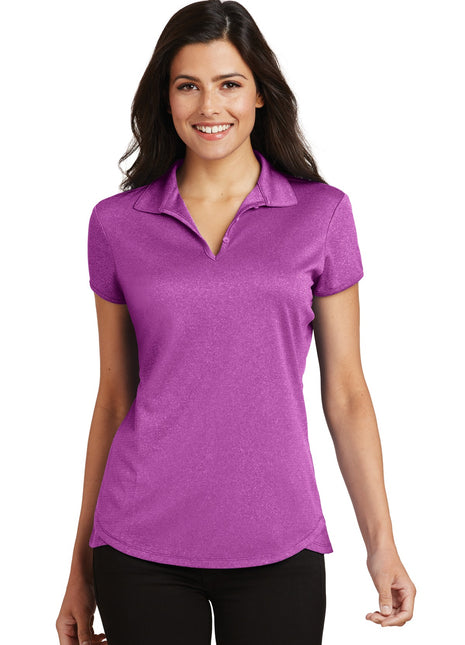 Port Authority® Women's Trace Heather Polo. L576 - Berry Heather | Port Authority