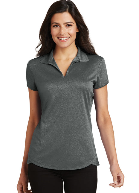 Port Authority® Women's Trace Heather Polo. L576 - Charcoal Heather | Port Authority