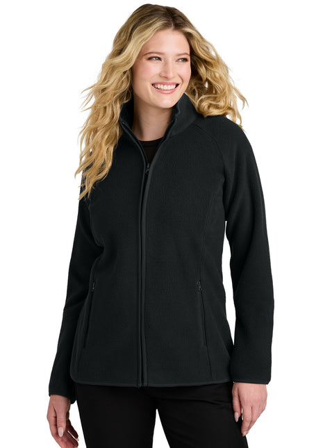 Port Authority® Women's C-FREE® Raglan Fleece L700 - Deep Black | Port Authority
