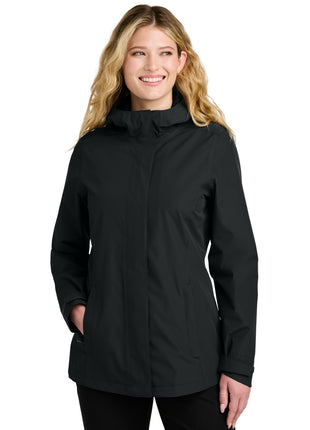 Port Authority® Women's C-FREE® Rain Jacket L714 - Deep Black | Port Authority