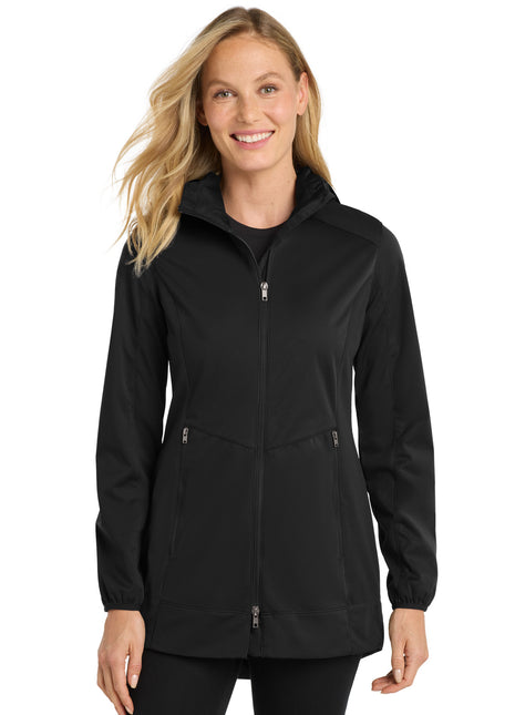 Port Authority® Women's Active Hooded Soft Shell Jacket. L719 - Deep Black | Port Authority