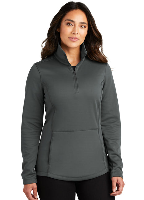 Port Authority® Women's Smooth Fleece 1/4-Zip L804 - Graphite | Port Authority