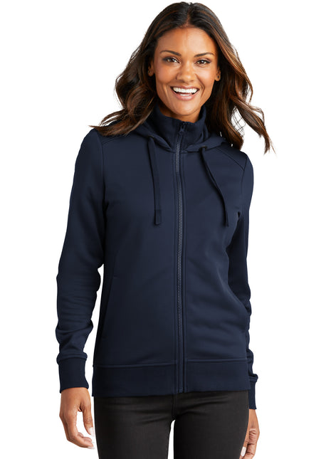Port Authority® Women's Smooth Fleece Hooded Jacket L814 - River Blue Navy | Port Authority
