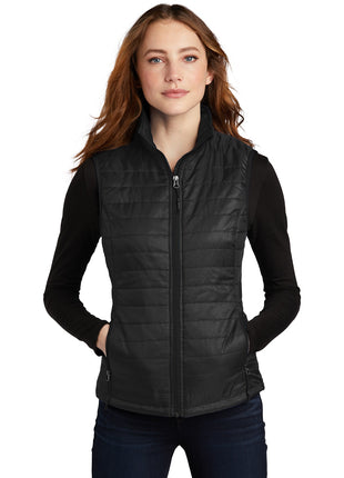 Port Authority ® Women's Packable Puffy Vest L851 - Deep Black | Port Authority