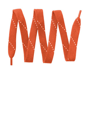 Sport-Tek® Laces. LACE - Deep Orange/ White | Sport-Tek
