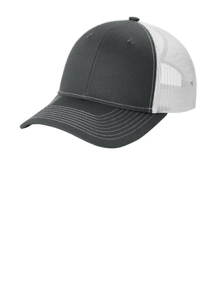 Port Authority® Snapback Ponytail Trucker Cap LC401 - Grey Steel/ White | Port Authority