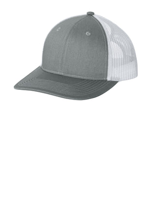 Port Authority® Snapback Ponytail Trucker Cap LC401 - Heather Grey/ White | Port Authority