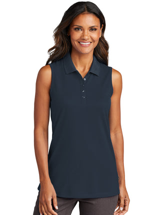 Port Authority® Women's Dry Zone® UV Micro-Mesh Sleeveless Polo LK110SV - River Blue Navy | Port Authority
