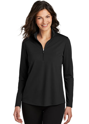 Port Authority® Women's Dry Zone® UV Micro-Mesh 1/4-Zip LK112 - Deep Black | Port Authority