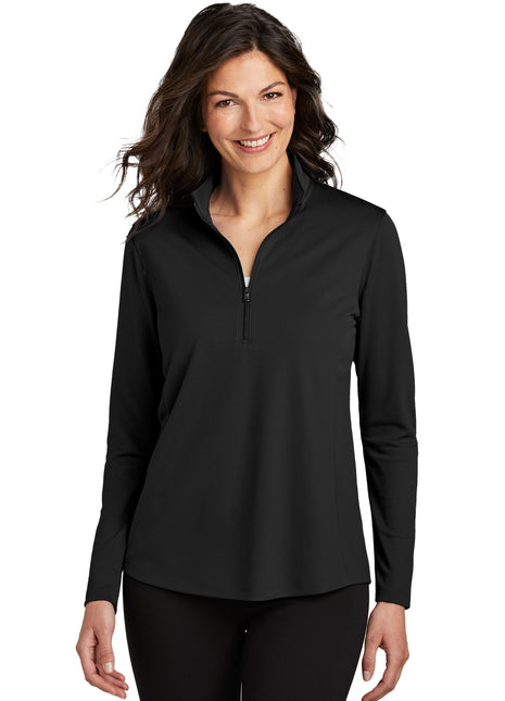 Port Authority® Women's Dry Zone® UV Micro-Mesh 1/4-Zip LK112 - Deep Black | Port Authority