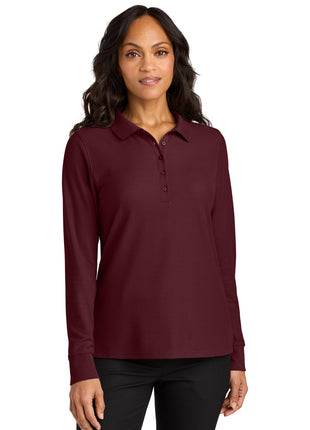 Port Authority® Women's Wearever Signature Pique Long Sleeve Polo LK200LS - Burgundy | Port Authority