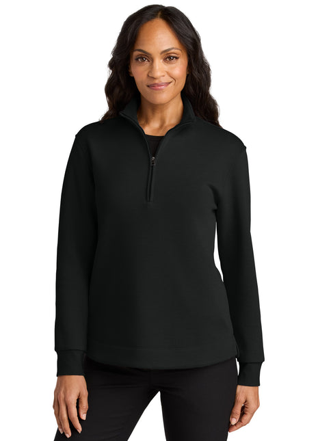 Port Authority® Women's Wearever Signature Double Pique 1/4-Zip LK210 - Deep Black | Port Authority