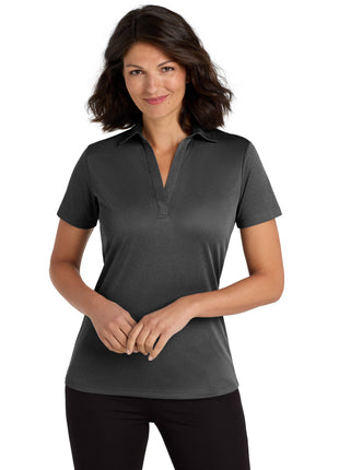 Port Authority ® Women's Heathered Silk Touch ™ Performance Polo. LK542 - Black Heather | Port Authority