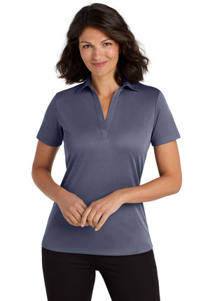 Port Authority ® Women's Heathered Silk Touch ™ Performance Polo. LK542 - Navy Heather | Port Authority
