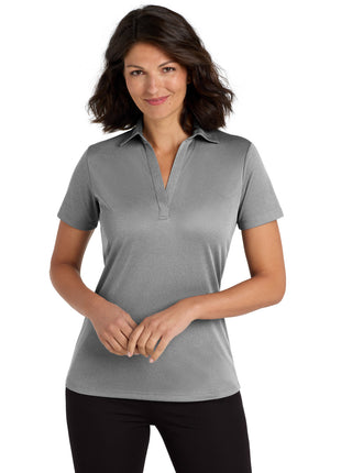 Port Authority ® Women's Heathered Silk Touch ™ Performance Polo. LK542 - Shadow Grey Heather | Port Authority