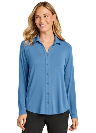 Port Authority® Women's Luxe Knit Button Tunic LK5602 - Carolina Blue | Port Authority