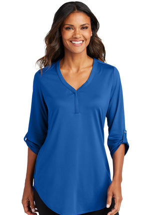 Port Authority® Women's City Stretch 3/4-Sleeve Tunic LK6840 - True Blue | Port Authority