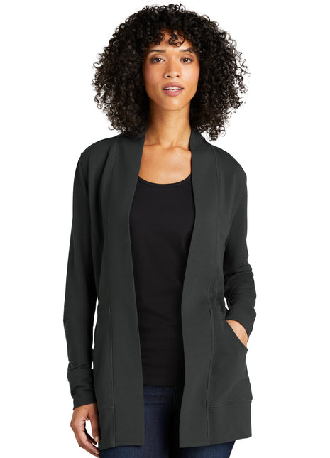 Port Authority® Women's Microterry Cardigan LK825 - Charcoal | Port Authority
