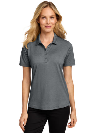 Port Authority® Women's Fine Pique Blend Polo LK830 - Charcoal Heather | Port Authority