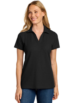 Port Authority® Women's C-FREE® Cotton Blend Pique Polo LK867 - Black | Port Authority