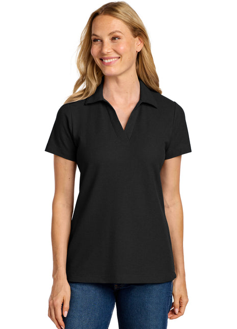 Port Authority® Women's C-FREE® Cotton Blend Pique Polo LK867 - Black | Port Authority