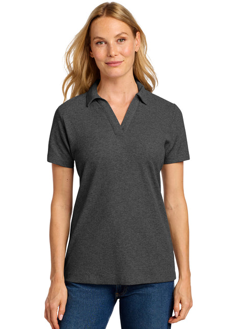 Port Authority® Women's C-FREE® Cotton Blend Pique Polo LK867 - Charcoal Heather | Port Authority