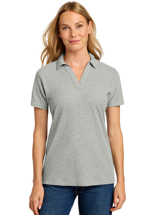 Port Authority® Women's C-FREE® Cotton Blend Pique Polo LK867 - Deep Smoke Heather | Port Authority