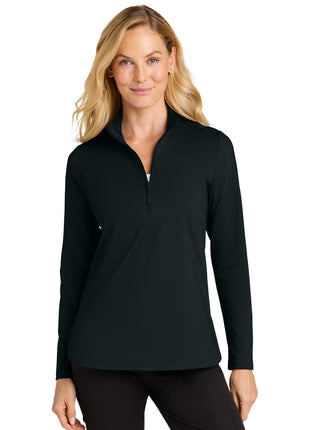 Port Authority® Women's C-FREE® Double Knit 1/4-Zip LK880 - Deep Black | Port Authority