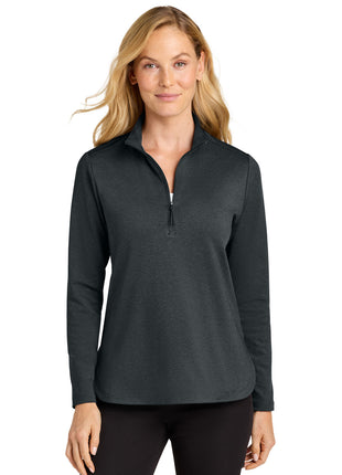 Port Authority® Women's C-FREE® Double Knit 1/4-Zip LK880 - Grey Steel Heather | Port Authority