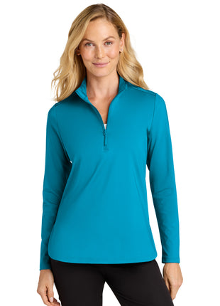 Port Authority® Women's C-FREE® Double Knit 1/4-Zip LK880 - Parcel Blue | Port Authority