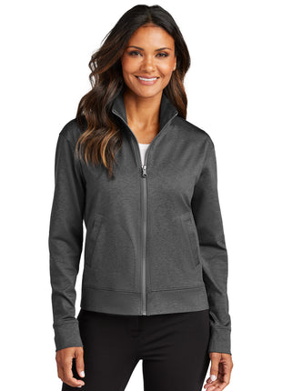 Port Authority® Women's C-FREE® Double Knit Full-Zip LK881 - Grey Steel Heather | Port Authority