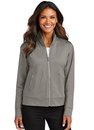 Port Authority® Women's C-FREE® Double Knit Full-Zip LK881 - Smoke Grey | Port Authority