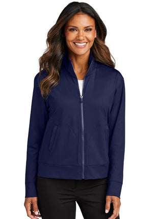 Port Authority® Women's C-FREE® Double Knit Full-Zip LK881 - True Navy | Port Authority
