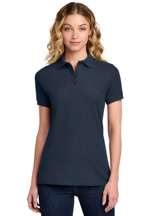Port & Co™ Women's Core Blend Pique Polo. LKP155 - Deep Navy | Port & Co