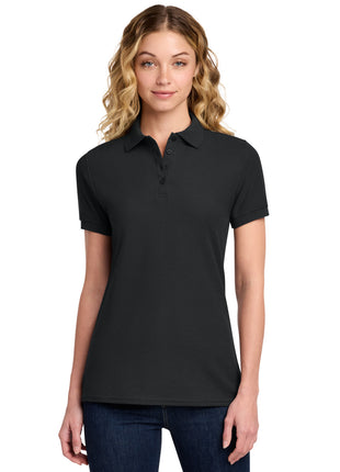 Port & Co™ Women's Core Blend Pique Polo. LKP155 - Jet Black | Port & Co