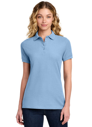 Port & Co™ Women's Core Blend Pique Polo. LKP155 - Light Blue | Port & Co