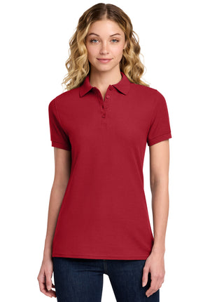 Port & Co™ Women's Core Blend Pique Polo. LKP155 - Red | Port & Co