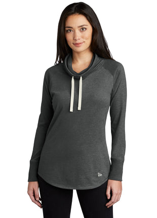 New Era ® Women's Sueded Cotton Blend Cowl Tee LNEA123 - Black Heather | New Era