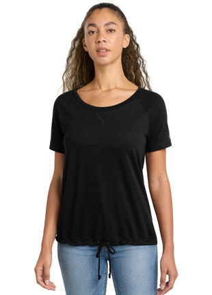 New Era ® Women's Tri-Blend Performance Cinch Tee. LNEA133 - Black Solid | New Era
