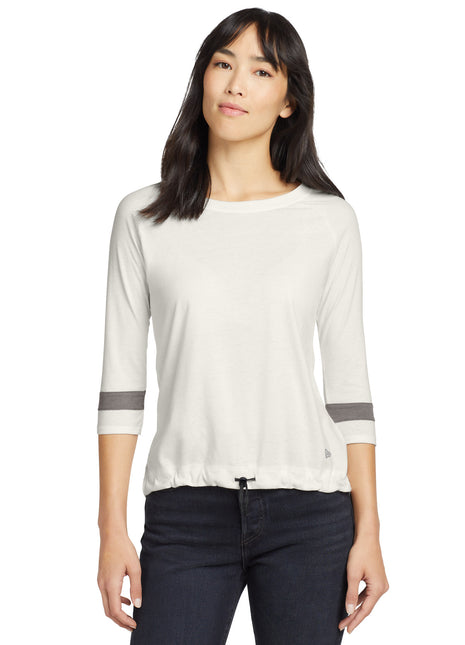 New Era ® Women's Tri-Blend 3/4-Sleeve Tee LNEA136 - Fan White Solid/ Shadow Grey | New Era