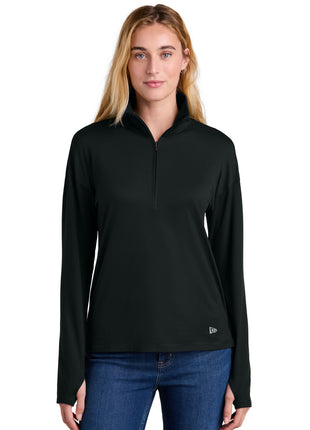New Era® Women's Power 1/2-Zip LNEA228 - Black | New Era