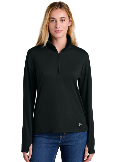 New Era® Women's Power 1/2-Zip LNEA228 - Black | New Era