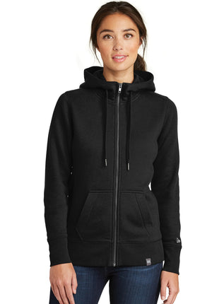 New Era ® Women's French Terry Full-Zip Hoodie. LNEA502 - Black | New Era