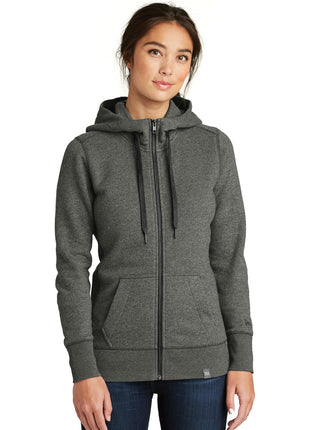 New Era ® Women's French Terry Full-Zip Hoodie. LNEA502 - Black Twist | New Era