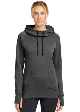 New Era ® Women's Tri-Blend Fleece Pullover Hoodie. LNEA510 - Black Heather | New Era