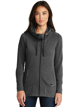 New Era ® Women's Tri-Blend Fleece Full-Zip Hoodie. LNEA511 - Black Heather | New Era